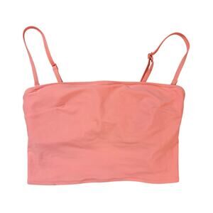Aerie Peach Bandeau Bikini Top Strappy Swim Top Medium